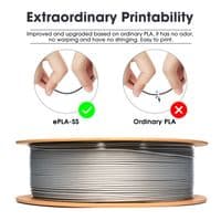 eSUN SILVER PLA Basic 3D printer 1.75mm Filament 1 kg