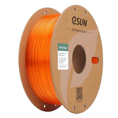 eSUN TRANSLUCENT ORANGE PETG BASIC  3D printer 1.75mm Filament 1 kg