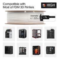 eSUN Warm White ASA+ 3D Filament 1.75mm Weather Resistant Printer Filament 1KG