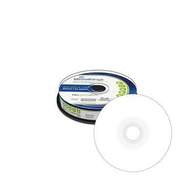 MediaRange Inkjet Printable Mini 8 cm DVD-R 4x MR430 - 10 pieces