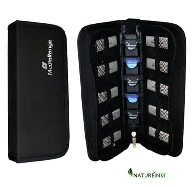 MediaRange Media storage wallet for 10 USB Flashdrives 5 SD Memory cards NYLON