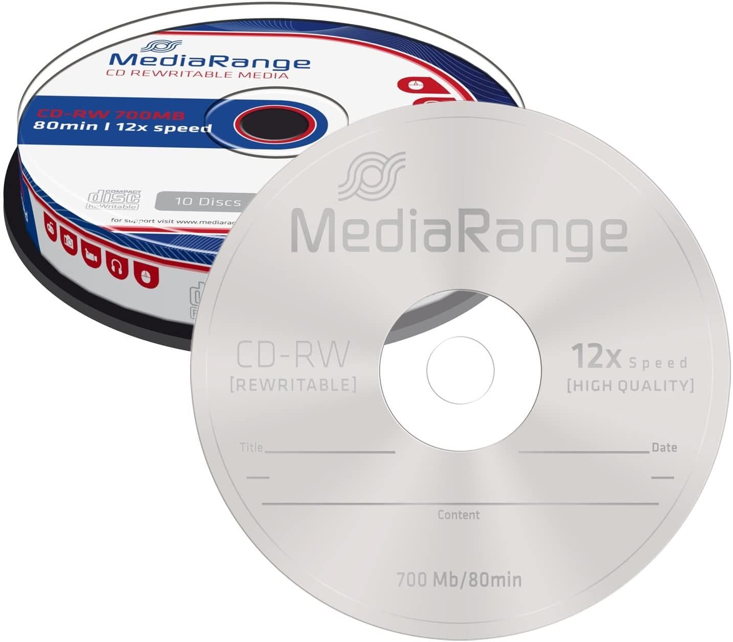 MediaRange rewritable CD-RW 700 MB 12x MR235 - 10 pieces