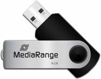 MediaRange Swivel USB Flash Drive Pendrive Stick 16GB USB 2.0 MR910 17MB/s