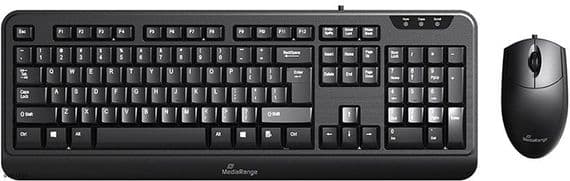 MediaRange Wired Keyboard and Mouse Set Combo MROS108-GR