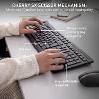 NEW ! CHERRY STREAM DESKTOP RECHARGE Wireless Keyboard and Mouse 2.4 GHz RF JD-8560GB-2 UK  Layout