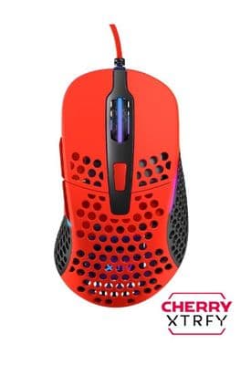 NEW! CHERRY XTRFY XG M4 RGB KRIPP RED Ultra Light Gaming Mouse Wired Retail Box