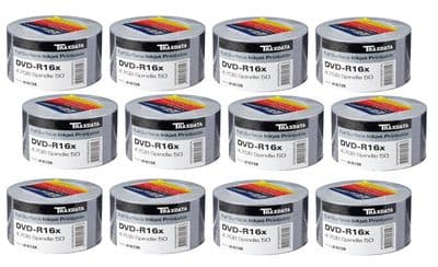 PRICE DROP ! 600 Traxdata Full Face White Inkjet Blank Printable DVD-R 16x 4.7GB Discs