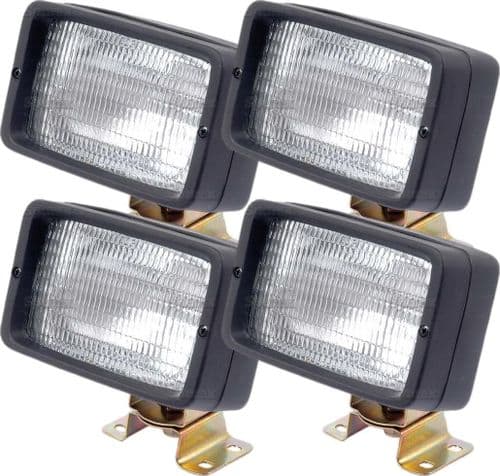 *Pack Of 4* Work Lamps H3 12V Oblong