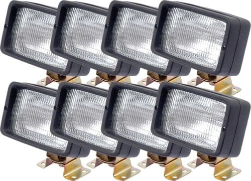 *Pack Of 8* Work Lamps H3 12V Oblong