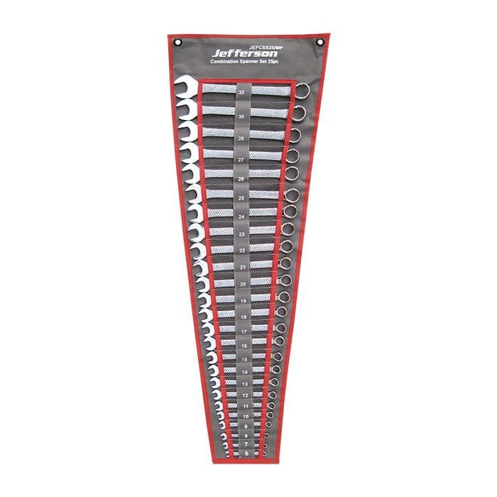 25 Piece Mirror Polished Combination Spanner Set