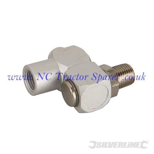 Air Line Swivel Connector 6mm 1/4" BSP Silverline