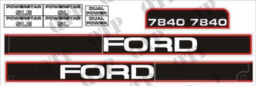 Decal Kit Ford 7840 - Up To 96