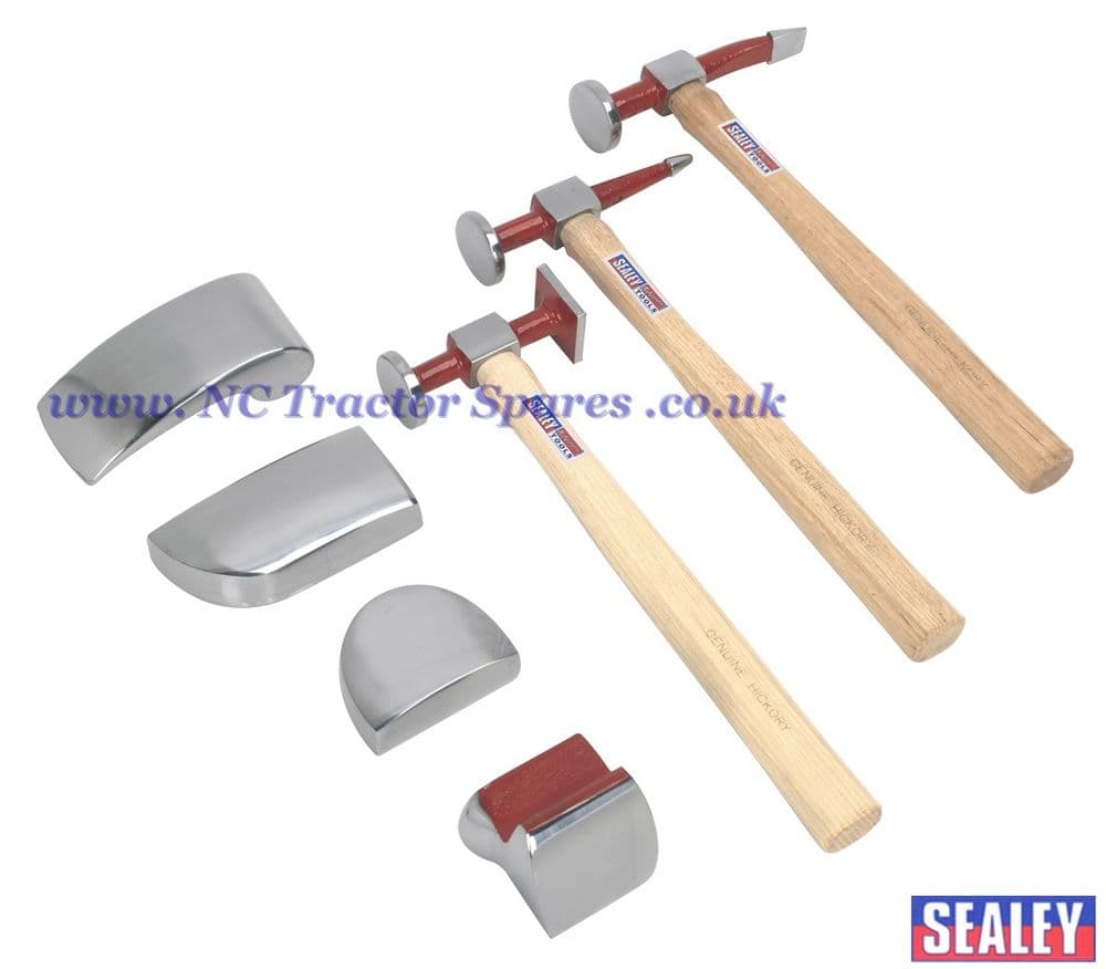 Deluxe Panel Beating Set 7pc Drop-Forged with Hickory Shafts