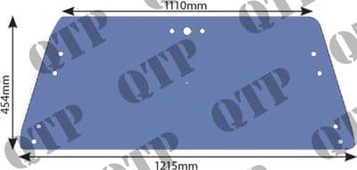 Glass Ford Q Cab Top Rear (Clear) 11 Holes