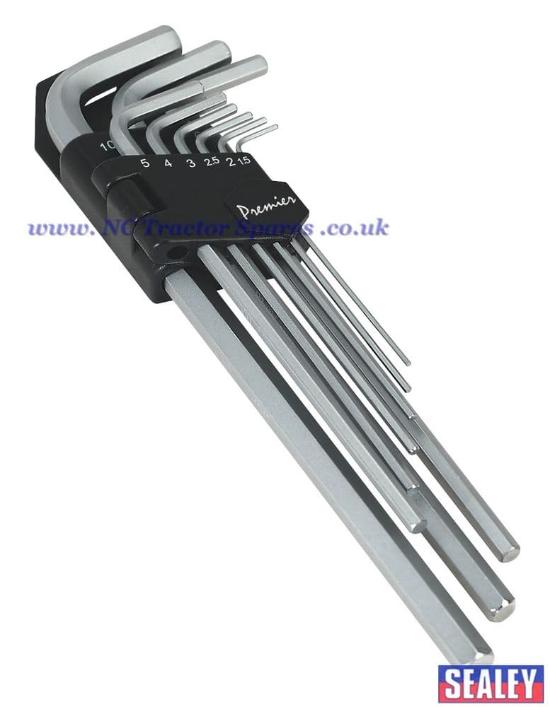 Hex Key Set 9pc Extra-Long Metric