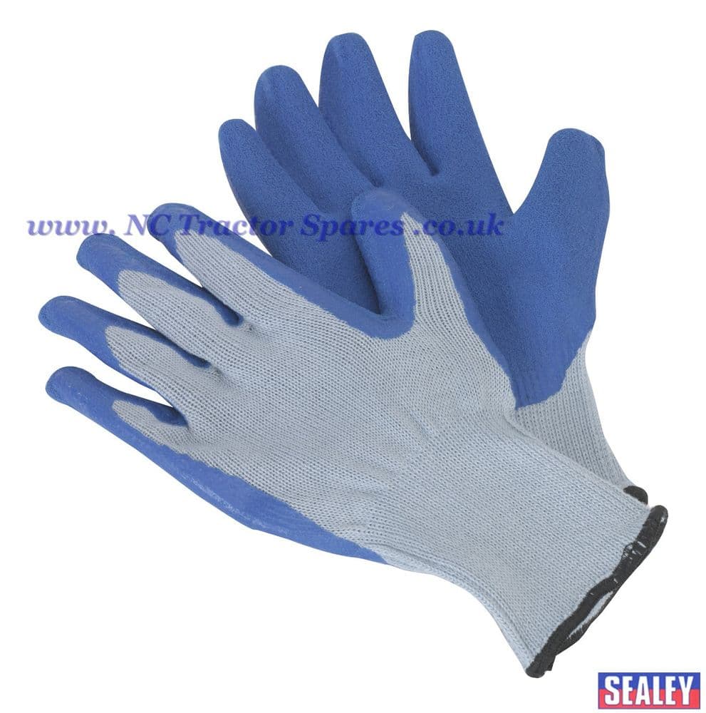 Latex Knitted Wrist Gloves - Large