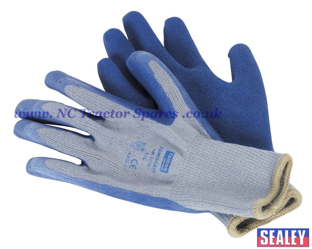 Latex Knitted Wrist Gloves - X-Large