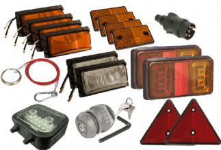 LED Trailer Light Kit & 50mm Hitch Lock