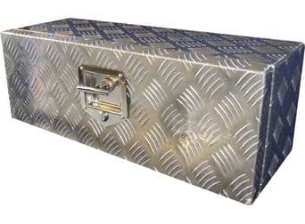 Lockable Aluminium Checker Plate Trailer Toolbox 26