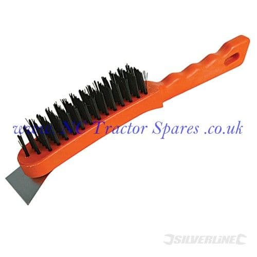 Steel Wire Brush 5 Row / Scraper (Silverline)