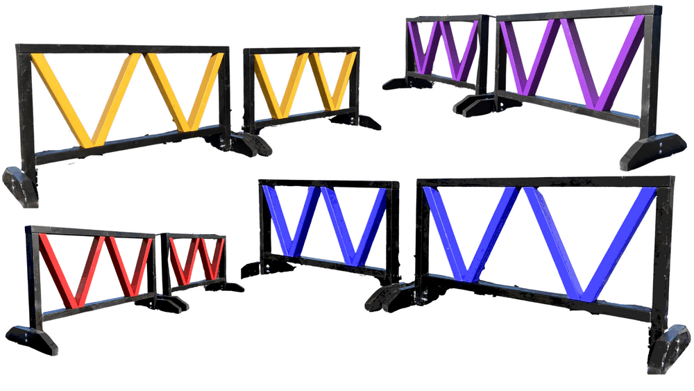 Black Free standing Zig Zag Fillers Pair