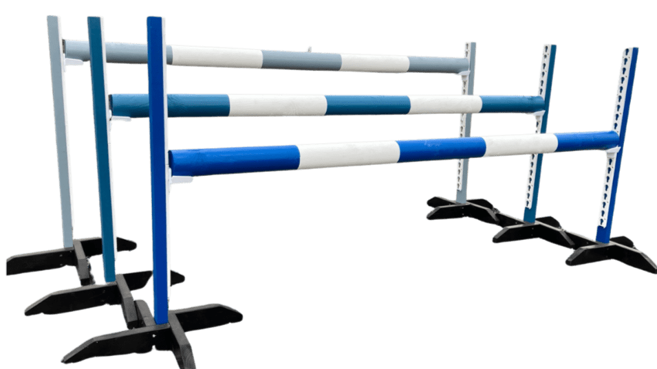 Set of 3 Show Jump Training Stands & Poles Thunder