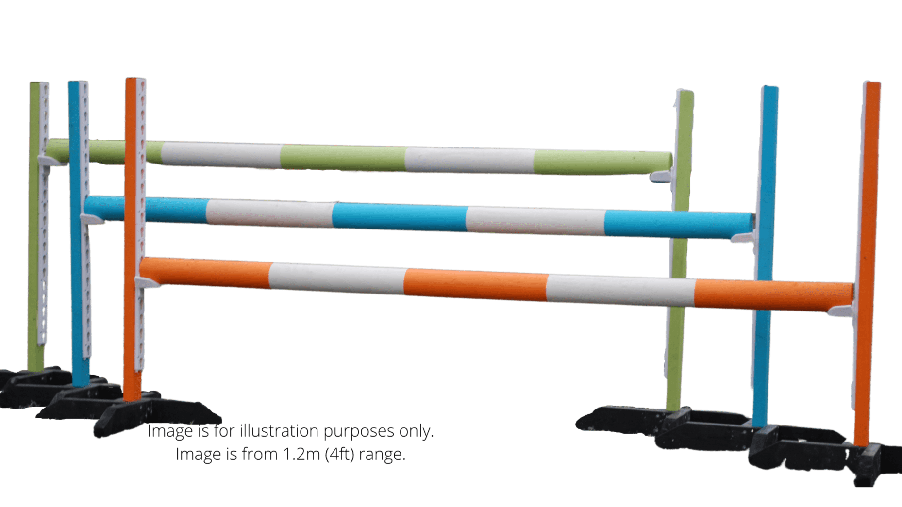 Set of 3 Teeny Tot Mini Show Jump Training Stands & Poles Neon