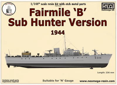 1/144th scale Fairmile 'B' Sub Hunter