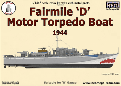 1/144th scale Fairmile 'D' MTB, 1944