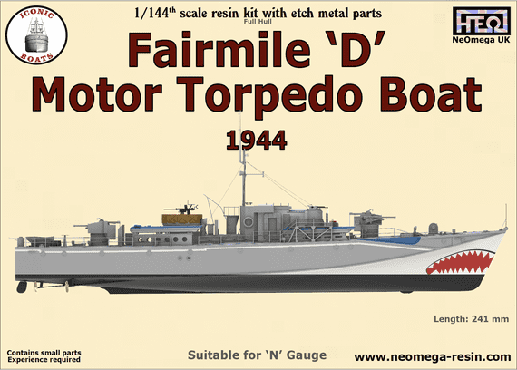1/144th scale Fairmile 'D' MTB, 1944