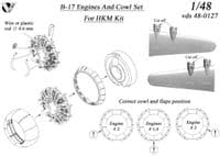 1/48th  B-17 engines and cowls