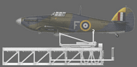 CAM Ship 'Hurricat' Rocket Sled only 1/32nd scale
