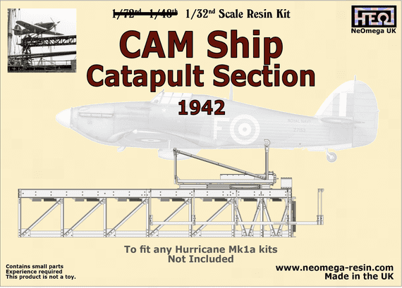 CAM Ship 'Hurricat' Rocket Sled only 1/32nd scale