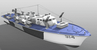 Elco 77' PT Boat kit - Royal Navy Fit.  1/144th scale