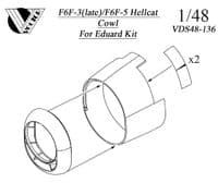 F6F-3 Hellcat corrected cowl (Eduard 1/48th )