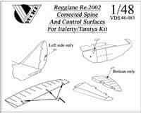 Re.2002 corrected control surfaces and spine
