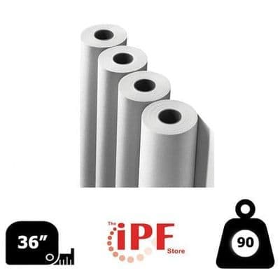 36 inch | 914mm x 50m CAD Paper | 4 Rolls | 90gsm