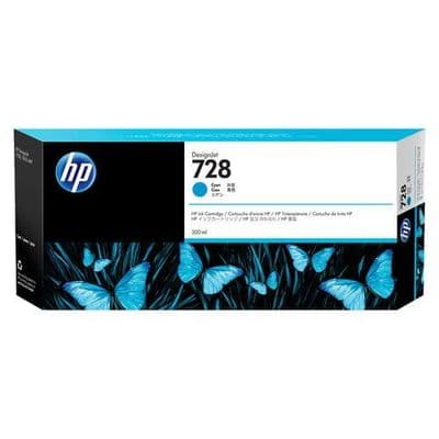 HP DesignJet T830 Cyan Ink Cartridge | HP No.728 | 300ml | F9K17A