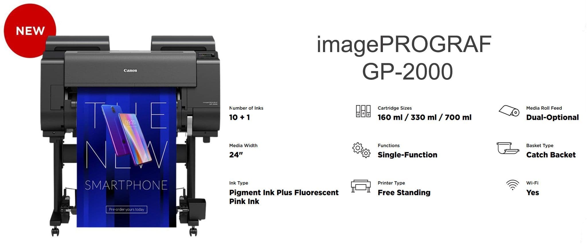 canon imageprograf gp-2000 printer - a1 poster print pink ink canon imageprograf gp-2000 printer - a1 poster print pink ink