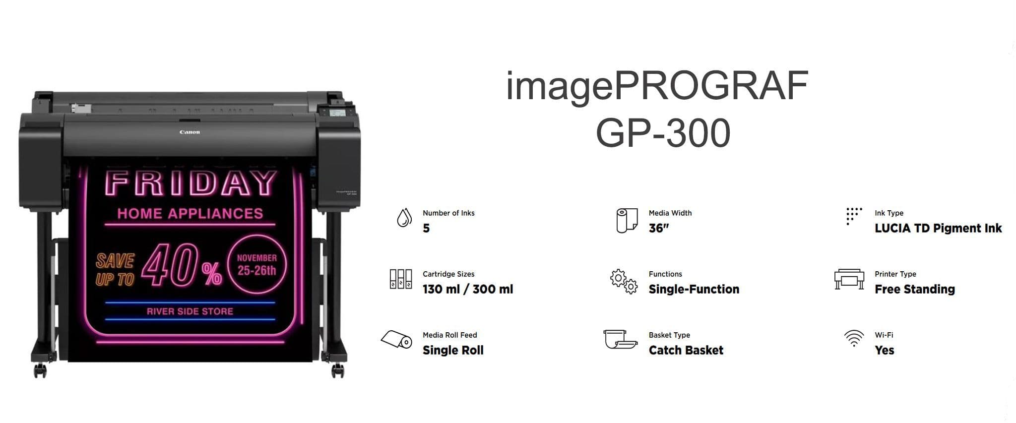 canon imageprograf gp-300 printer - a0 poster printer canon imageprograf gp-300 printer - a0 poster printer