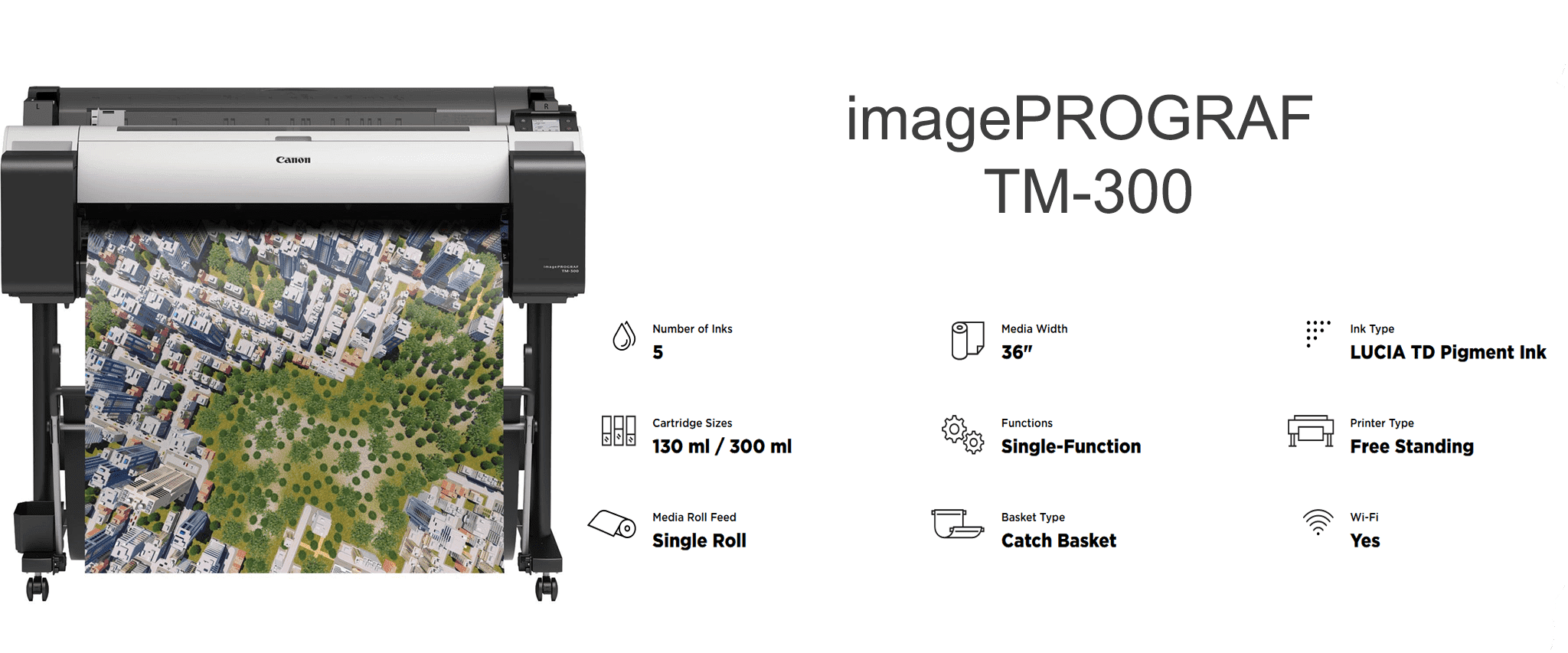 CANON IMAGEPROGRAF TM-200 A1 POSTER PRINTER CANON IMAGEPROGRAF TM-200 A1 POSTER PRINTER