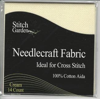 14-count Aida Cloth - Pre-cut pack - CREAM - 30cm x 45cm