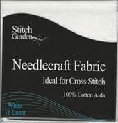 16-count Aida Cloth - Pre-cut pack - WHITE - 30cm x 45cm