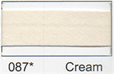 50mm-wide Polycotton Single Fold Bias Binding - 087 Cream