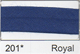 50mm-wide Polycotton Single Fold Bias Binding - 201 Royal Blue