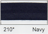 50mm-wide Polycotton Single Fold Bias Binding - 210 Navy