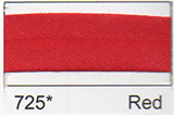 50mm-wide Polycotton Single Fold Bias Binding - 725 Red
