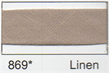 50mm-wide Polycotton Single Fold Bias Binding - 869 Linen