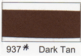 50mm-wide Polycotton Single Fold Bias Binding - 937 Dark Tan