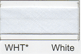 50mm-wide Polycotton Single Fold Bias Binding - WHT White